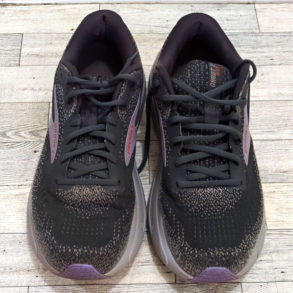 Brooks Ghost Max 2 Women's size 10 Low Top Athletic Sneakers Black/Gray Purple D